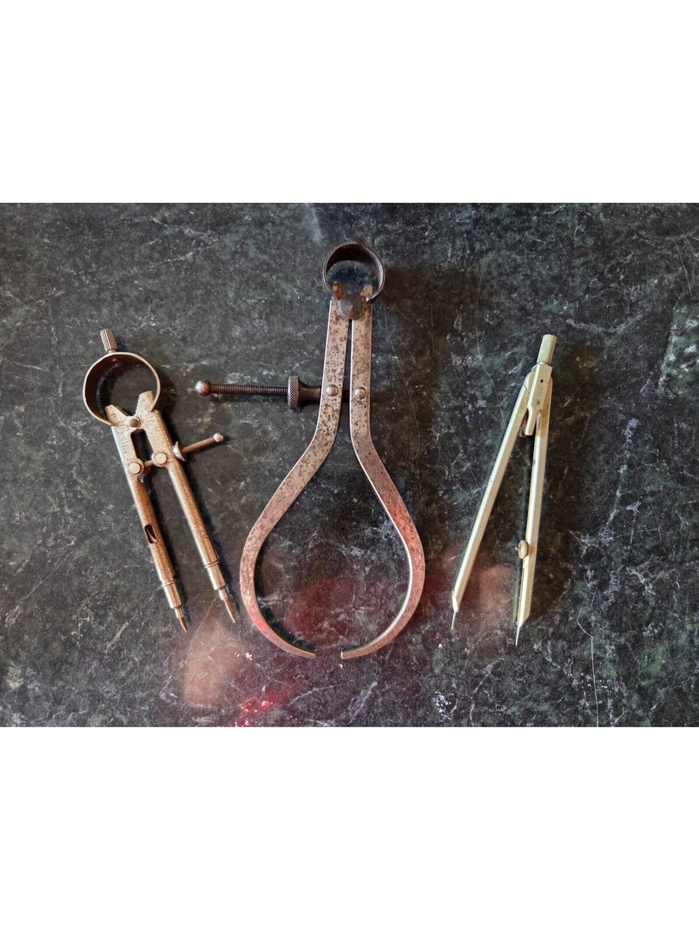 Vintage Cartographer’s Compass Tools – Drafting, Mapping, Machinist